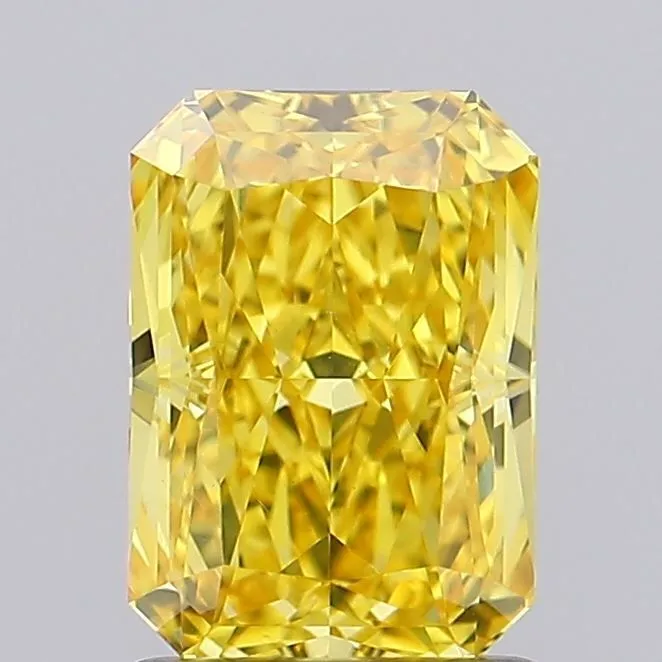 1.32ct RADIANT Fancy Vivid Yellow VS1 Coloured Lab diamond