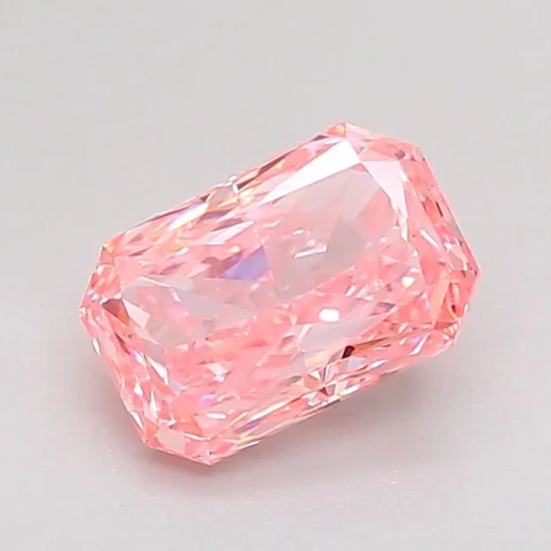 1.00ct RADIANT Fancy Vivid Pink VVS2 Coloured Lab diamond
