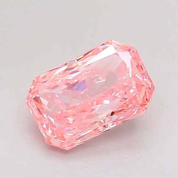 1ct RADIANT Fancy Vivid Pink VVS2 Coloured Lab diamond