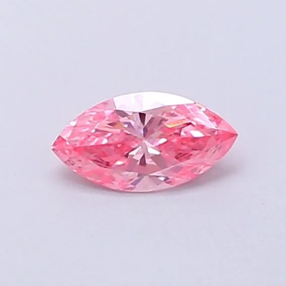 0.3ct MARQUISE Fancy Vivid Pink VVS2 Coloured Lab diamond