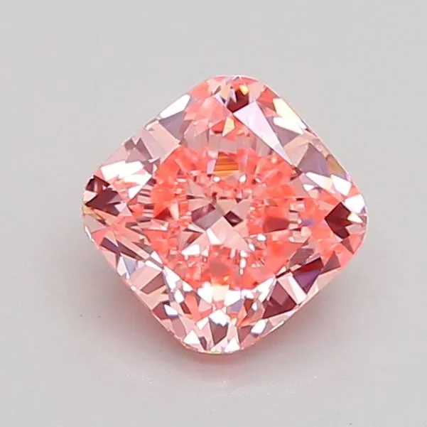 1.10ct CUSHION Fancy Vivid Pink VVS2 Coloured Lab diamond