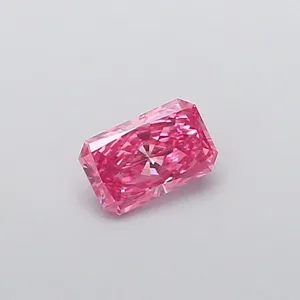 0.51ct RADIANT Fancy Vivid Pink VVS2 Coloured Lab diamond