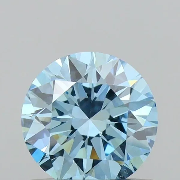 0.6ct ROUND Fancy Vivid Blue VVS1 Coloured Lab diamond