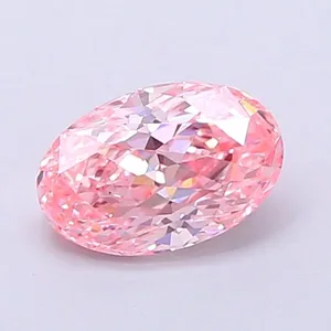 1.06ct OVAL Fancy Vivid Pink VS1 Coloured Lab diamond