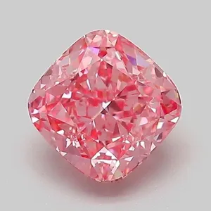 1.18ct CUSHION Fancy Vivid Pink VVS2 Coloured Lab diamond