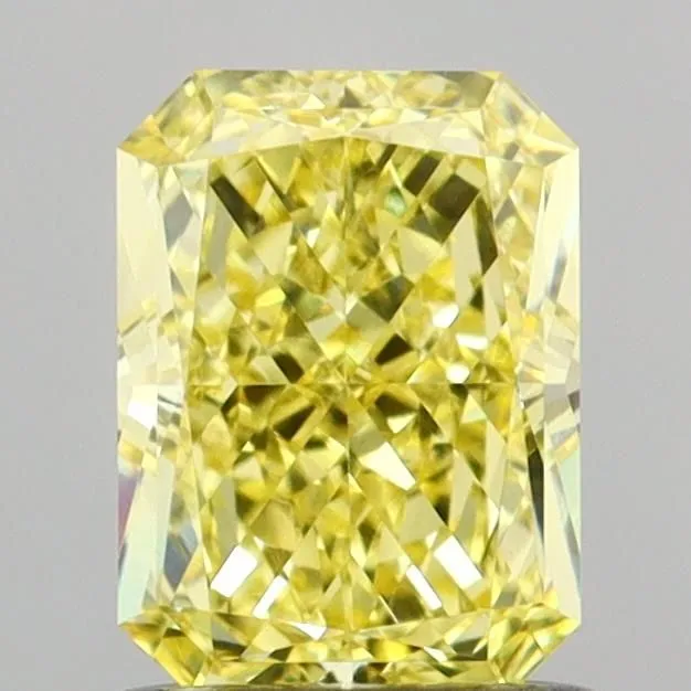 1.08ct RADIANT Fancy Intense Yellow VVS2 Coloured Lab diamond