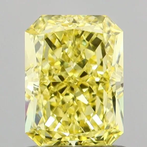 1.08ct RADIANT Fancy Intense Yellow VVS2 Coloured Lab diamond
