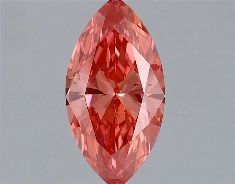 0.86ct MARQUISE Fancy Vivid Pink VS2 Coloured Lab diamond