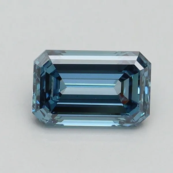 0.72ct EMERALD Fancy Intense Blue VS1 Coloured Lab diamond