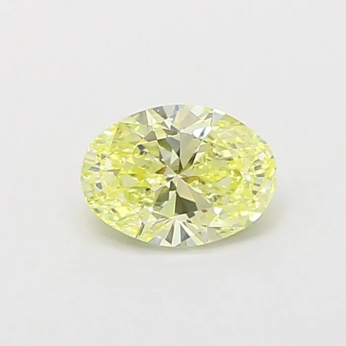 0.74ct OVAL Fancy Intense Yellow VVS2 Coloured Lab diamond