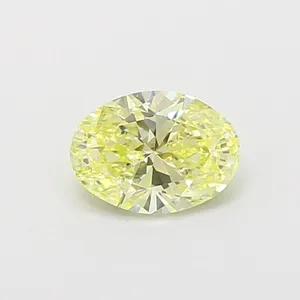 0.74ct OVAL Fancy Intense Yellow VVS2 Coloured Lab diamond