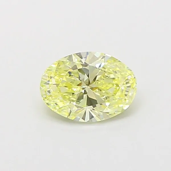 0.74ct OVAL Fancy Intense Yellow VVS2 Coloured Lab diamond
