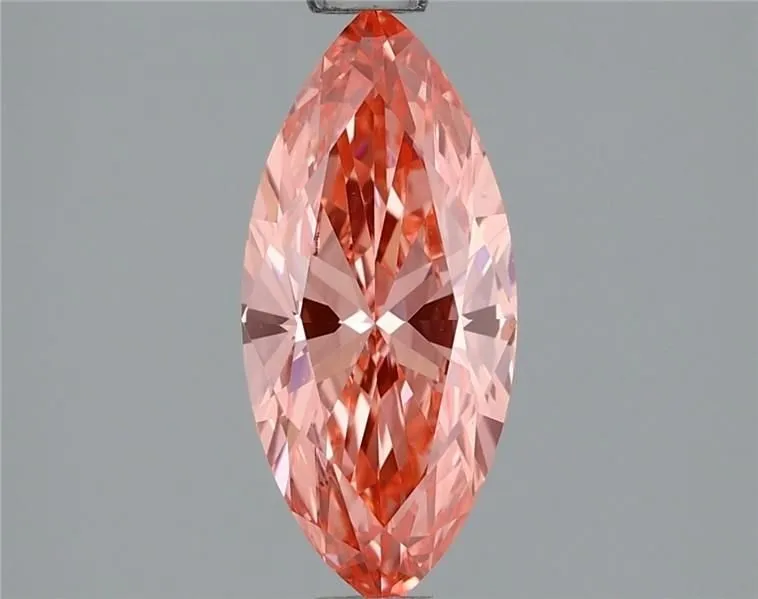 0.99ct MARQUISE Fancy Vivid Pink VS1 Coloured Lab diamond