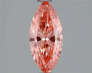 0.99ct MARQUISE Fancy Vivid Pink VS1 Coloured Lab diamond