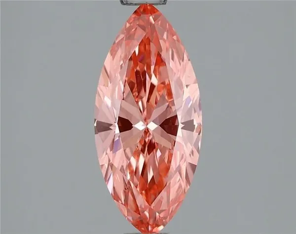 0.99ct MARQUISE Fancy Vivid Pink VS1 Coloured Lab diamond
