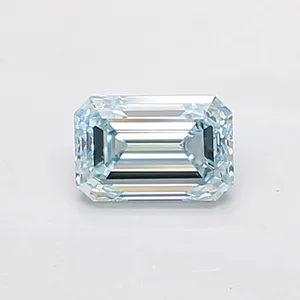 1.02ct EMERALD Fancy Blue VVS2 Coloured Lab diamond