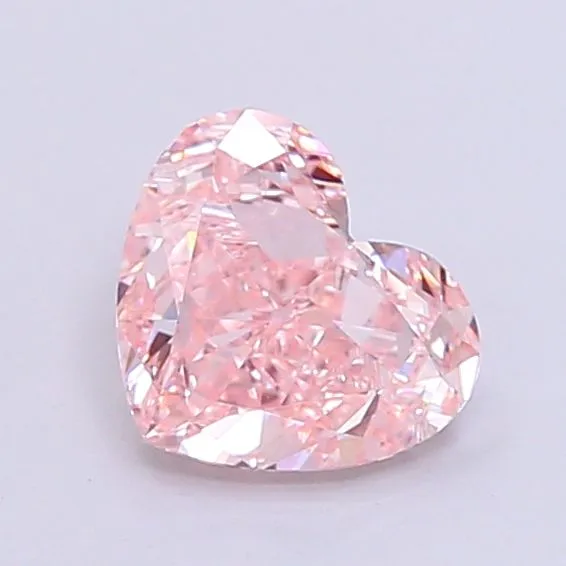 1.41ct HEART Fancy Intense Pink VVS2 Coloured Lab diamond
