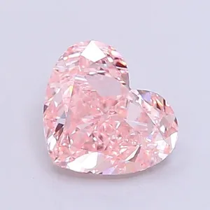 1.41ct HEART Fancy Intense Pink VVS2 Coloured Lab diamond