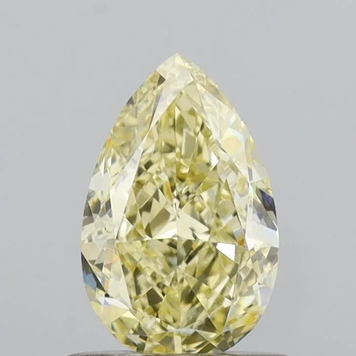 0.81ct PEAR Fancy Yellow VVS2 Coloured Lab diamond