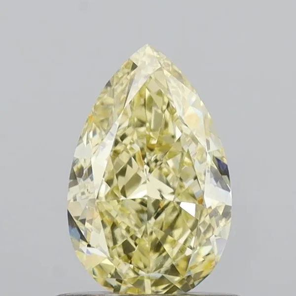 0.81ct PEAR Fancy Yellow VVS2 Coloured Lab diamond