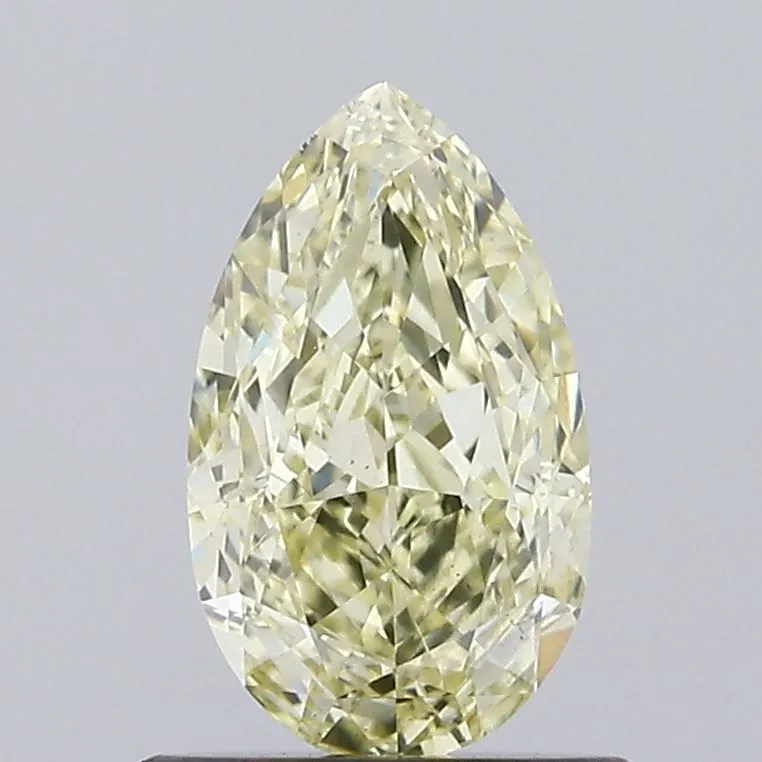 0.93ct PEAR Fancy Yellow VS2 Coloured Lab diamond