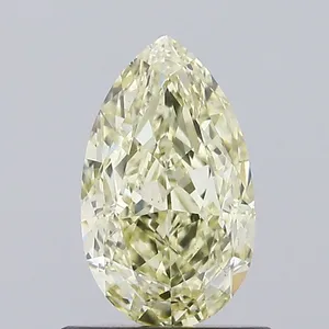 0.93ct PEAR Fancy Yellow VS2 Coloured Lab diamond