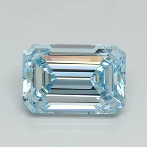 1.01ct EMERALD Fancy Vivid Blue VS1 Coloured Lab diamond