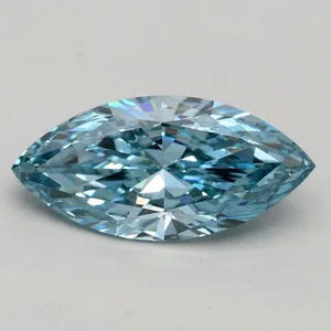 0.83ct MARQUISE Fancy Vivid Blue VS2 Coloured Lab diamond