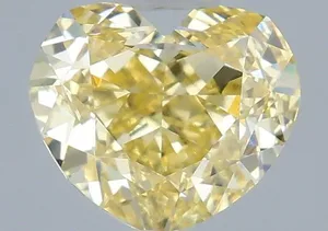 1.08ct HEART Fancy Intense Yellow VVS2 Coloured Lab diamond