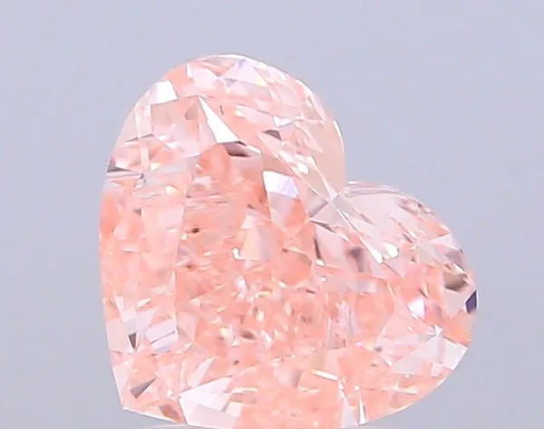 1.05ct HEART Fancy Intense Pink VS1 Coloured Lab diamond