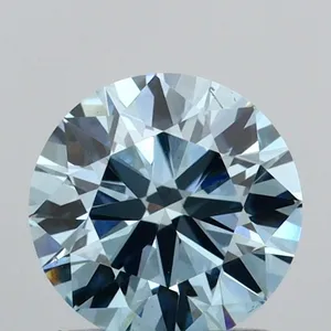 1ct ROUND Fancy Intense Blue VS1 Coloured Lab diamond