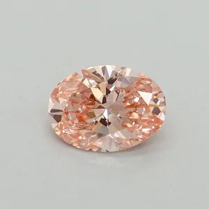 0.32ct OVAL Fancy Vivid Pink VS1 Coloured Lab diamond