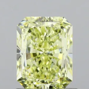 1.12ct RADIANT Fancy Yellow VVS2 Coloured Lab diamond