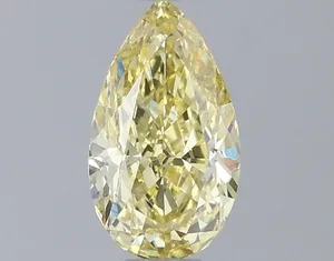 0.59ct PEAR Fancy Intense Yellow VS1 Coloured Lab diamond