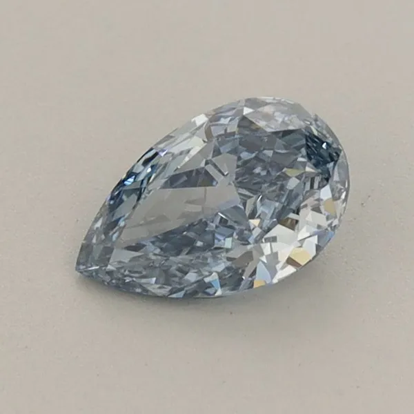 0.51ct PEAR Fancy Vivid Blue VS2 Coloured Lab diamond