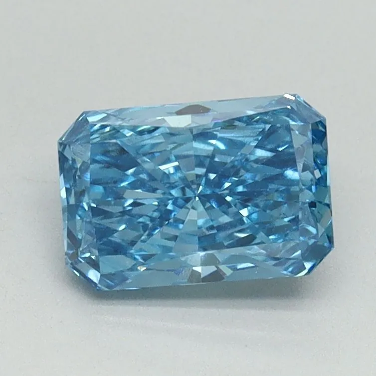 1.05ct RADIANT Fancy Vivid Blue VS2 Coloured Lab diamond