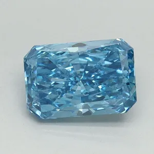 1.05ct RADIANT Fancy Vivid Blue VS2 Coloured Lab diamond