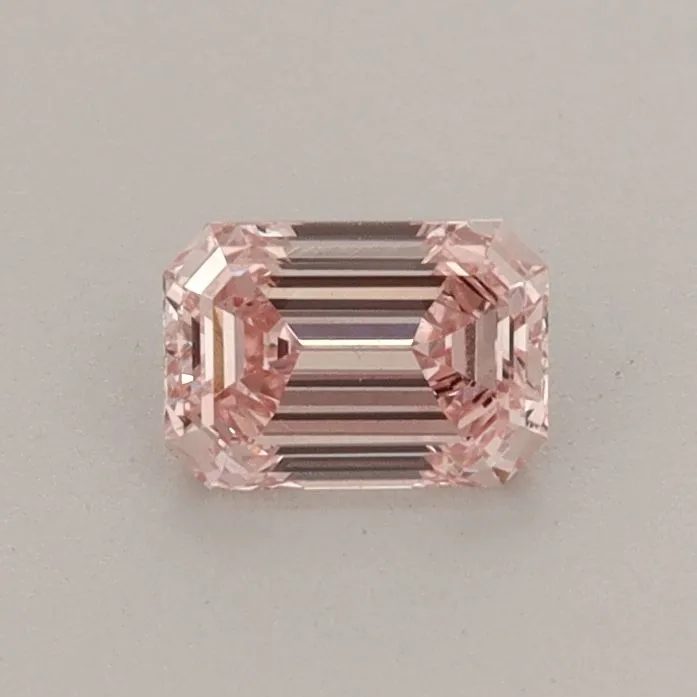 0.47ct EMERALD Fancy Intense Pink VS1 Coloured Lab diamond