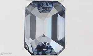 0.32ct EMERALD Fancy Vivid Blue VVS2 Coloured Lab diamond