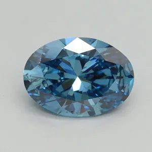 1.01ct OVAL Fancy Vivid Blue SI1 Coloured Lab diamond
