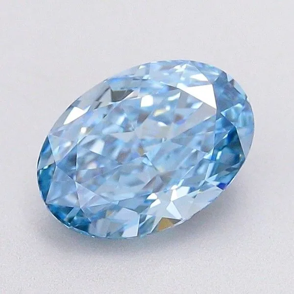 1.07ct OVAL Fancy Vivid Blue VVS2 Coloured Lab diamond