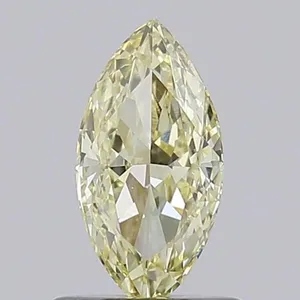 0.6ct MARQUISE Fancy Light Yellow VVS1 Coloured Lab diamond