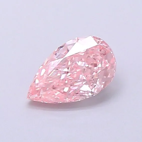 0.4ct PEAR Fancy Vivid Pink VS1 Coloured Lab diamond