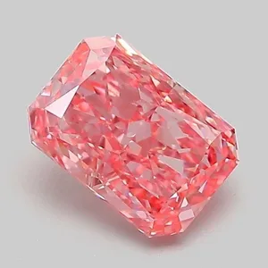 1.04ct RADIANT Fancy Vivid Pink VVS2 Coloured Lab diamond