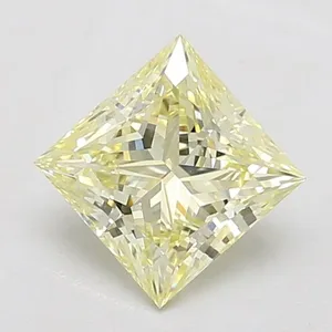 1.06ct PRINCESS Fancy Light Yellow VVS2 Coloured Lab diamond