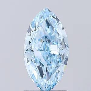 1.41ct MARQUISE Fancy Vivid Blue VVS2 Coloured Lab diamond