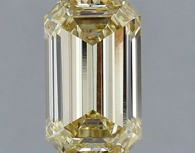 1.00ct EMERALD Fancy Light Yellow VS1 Coloured Lab diamond