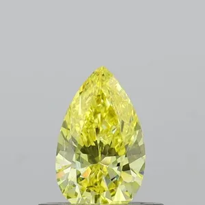 0.48ct PEAR Fancy Intense Yellow SI1 Coloured Lab diamond