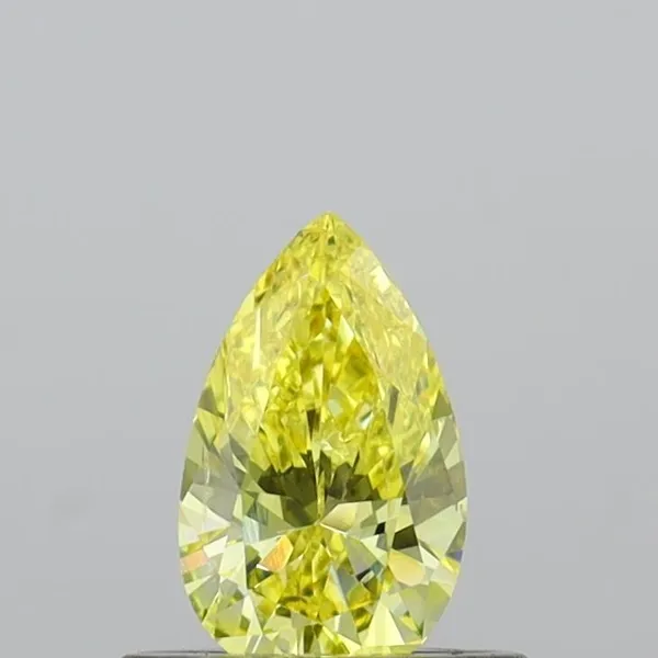 0.48ct PEAR Fancy Intense Yellow SI1 Coloured Lab diamond