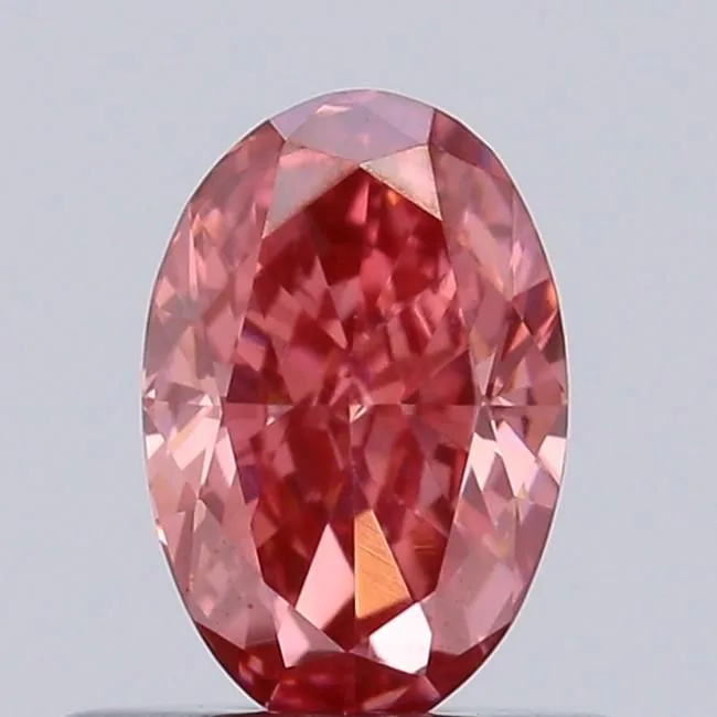 0.50ct OVAL Fancy Vivid Pink VVS2 Coloured Lab diamond